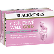 3 PACK OF Blackmores Pre-conception Conceive Well Gold 56pk