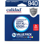 Calidad Canon 650 Xl & 651 Xl Ink Cartridges 5 pack