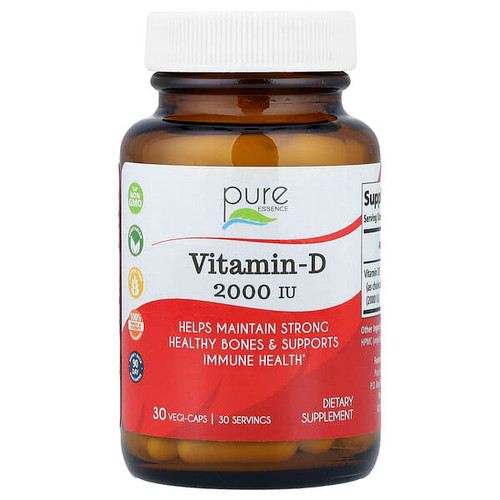 <img alt="Pure Essence, Vitamin-D, 2,000 IU, 30 Vegi-Caps" title="Pure Essence, Vitamin-D, 2,000 IU, 30 Vegi-Caps,659670230011"