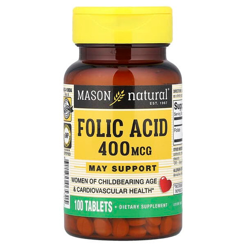 <img alt="Mason Natural, Folic Acid, 400 mcg, 100 Tablets" title="Mason Natural, Folic Acid, 400 mcg, 100 Tablets,311845065315"