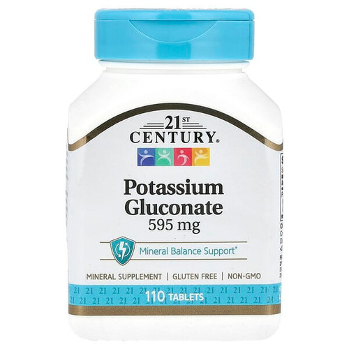 <img alt="21st Century, Potassium Gluconate, 595 mg, 110 Tablets" title="21st Century, Potassium Gluconate, 595 mg, 110 Tablets,740985213872"