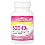 <img alt="21st Century, 600+D3, Calcium & Vitamin D3 Supplement, 75 Tablets" title="21st Century, 600+D3, Calcium & Vitamin D3 Supplement, 75 Tablets,740985275290"
