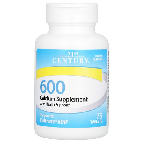 <img alt="21st Century, Calcium Supplement 600, 75 Tablets (600 mg per Tablet)" title="21st Century, Calcium Supplement 600, 75 Tablets (600 mg per Tablet),740985275320"