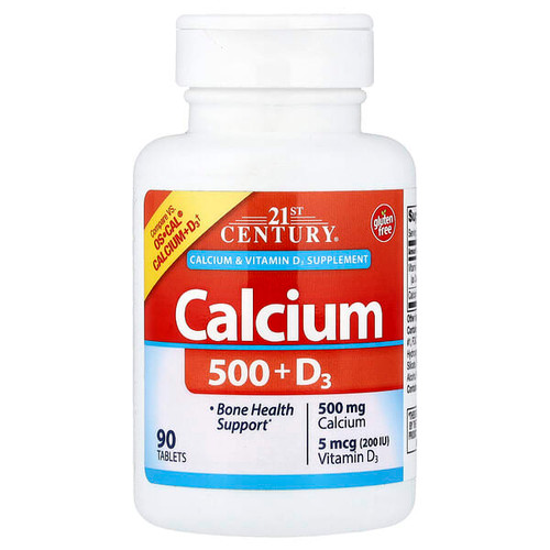 <img alt="21st Century, Calcium 500 + D3, 90 Tablets" title="21st Century, Calcium 500 + D3, 90 Tablets,740985275160"