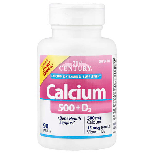 <img alt="21st Century, Calcium 500 + D3, 90 Tablets" title="21st Century, Calcium 500 + D3, 90 Tablets,740985275191"