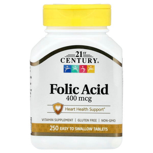 <img alt="21st Century, Folic Acid, 400 mcg, 250 Easy to Swallow Tablets" title="21st Century, Folic Acid, 400 mcg, 250 Easy to Swallow Tablets,740985213773"