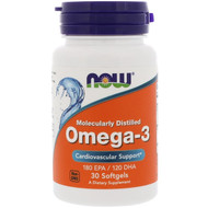 <img alt="Now Foods, Omega-3, Molecularly Distilled, 30 Softgels" title="Now Foods, Omega-3, Molecularly Distilled, 30 Softgels,733739016492"