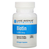 <img alt="Lake Avenue Nutrition, Biotin, 5,000 mcg, 30 Veggie Capsules" title="Lake Avenue Nutrition, Biotin, 5,000 mcg, 30 Veggie Capsules,898220016761"