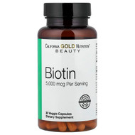 <img alt="California Gold Nutrition, Biotin, 5,000 mcg, 30 Veggie Capsules" title="California Gold Nutrition, Biotin, 5,000 mcg, 30 Veggie Capsules,898220016761"