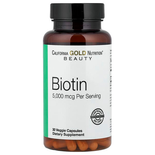 <img alt="California Gold Nutrition, Biotin, 5,000 mcg, 30 Veggie Capsules" title="California Gold Nutrition, Biotin, 5,000 mcg, 30 Veggie Capsules,898220016761"