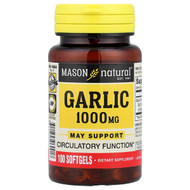 <img alt="Mason Natural, Garlic, 1,000 mg, 100 Softgels" title="Mason Natural, Garlic, 1,000 mg, 100 Softgels,311845069917"