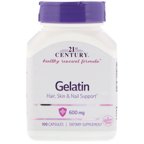 <img alt="21st Century, Gelatin, 600 mg, 100 Capsules" title="21st Century, Gelatin, 600 mg, 100 Capsules,740985226636"