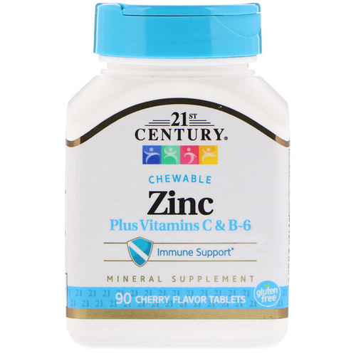 <img alt="21st Century, Zinc Plus Vitamins C & B-6, Cherry Flavor, 90 Chewable Tablets" title="21st Century, Zinc Plus Vitamins C & B-6, Cherry Flavor, 90 Chewable Tablets,740985226728"