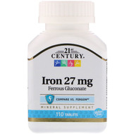 <img alt="21st Century, Iron, 27 mg, 110 Tablets" title="21st Century, Iron, 27 mg, 110 Tablets,740985226902"