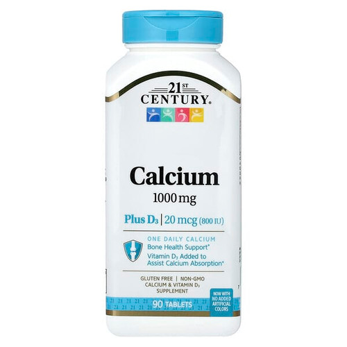 <img alt="21st Century, Calcium Plus D3, 90 Tablets" title="21st Century, Calcium Plus D3, 90 Tablets,740985270707"