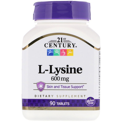 <img alt="21st Century, L-Lysine, 600 mg, 90 Tablets" title="21st Century, L-Lysine, 600 mg, 90 Tablets,740985210628"