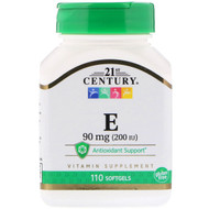 <img alt="21st Century, E, 90 mg (200 IU), 110 Softgels" title="21st Century, E, 90 mg (200 IU), 110 Softgels,740985213025"