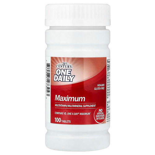 <img alt="21st Century, One Daily, Maximum, 100 Tablets" title="21st Century, One Daily, Maximum, 100 Tablets,740985273043"