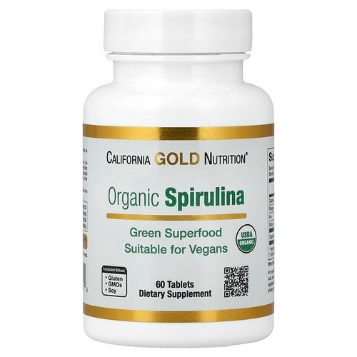 <img alt="California Gold Nutrition, Organic Spirulina, 60 Tablets (500 mg per Tablet)" title="California Gold Nutrition, Organic Spirulina, 60 Tablets (500 mg per Tablet),898220011759"