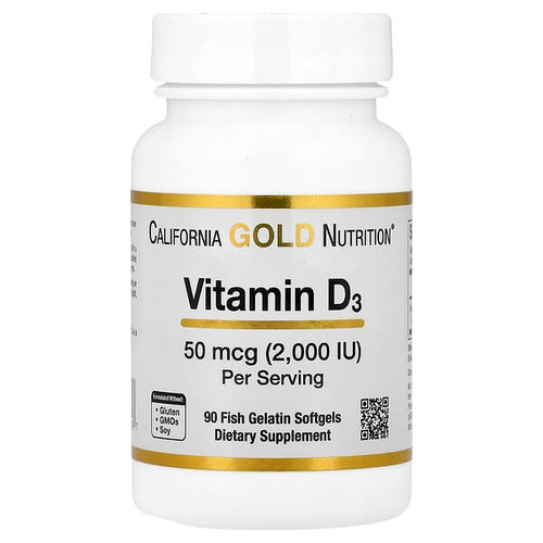 <img alt="California Gold Nutrition, Vitamin D3, 50 mcg (2,000 IU), 90 Fish Gelatin Softgels" title="California Gold Nutrition, Vitamin D3, 50 mcg (2,000 IU), 90 Fish Gelatin Softgels,898220011797"