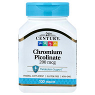 <img alt="21st Century, Chromium Picolinate, 200 mcg, 100 Tablets" title="21st Century, Chromium Picolinate, 200 mcg, 100 Tablets,740985213681"