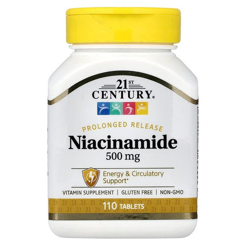 <img alt="21st Century, Niacinamide, Prolonged Release , 110 Tablets" title="21st Century, Niacinamide, Prolonged Release , 110 Tablets,740985225509"