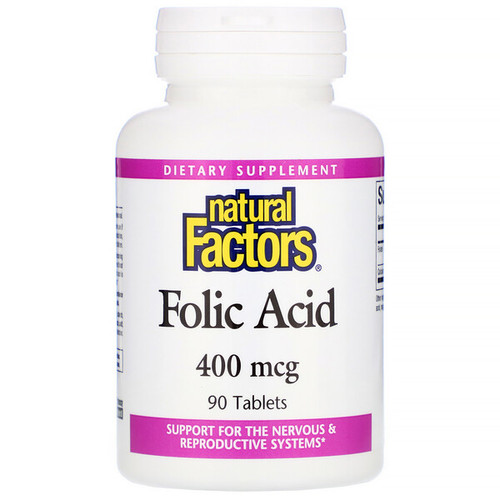 <img alt="Natural Factors, Folic Acid, 400 mcg, 90 Tablets" title="Natural Factors, Folic Acid, 400 mcg, 90 Tablets,068958012728"