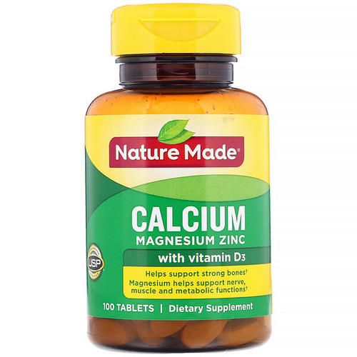 <img alt="Nature Made, Calcium Magnesium  Zinc with Vitamin D3, 100 Tablets" title="Nature Made, Calcium Magnesium  Zinc with Vitamin D3, 100 Tablets,031604014704"