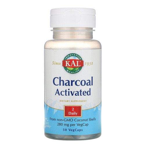 <img alt="KAL, Charcoal Activated, 280 mg, 50 VegCaps" title="KAL, Charcoal Activated, 280 mg, 50 VegCaps,021245586050"