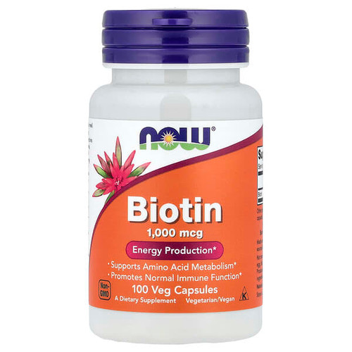 <img alt="NOW Foods, Biotin, 1,000 mcg, 100 Veg Capsules" title="NOW Foods, Biotin, 1,000 mcg, 100 Veg Capsules,733739004697"