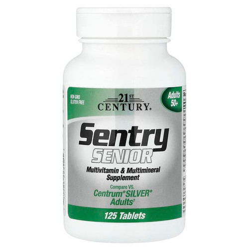 <img alt="21st Century, Sentry Senior, Multivitamin & Multimineral Supplement, Adults 50+, 125 Tablets" title="21st Century, Sentry Senior, Multivitamin & Multimineral Supplement, Adults 50+, 125 Tablets,740985223901"