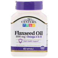 <img alt="21st Century, Flaxseed Oil, 1,000 mg, 60 Softgels" title="21st Century, Flaxseed Oil, 1,000 mg, 60 Softgels,740985224076"