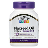 <img alt="21st Century, Flaxseed Oil, 1,000 mg, 60 Softgels" title="21st Century, Flaxseed Oil, 1,000 mg, 60 Softgels,740985224076"