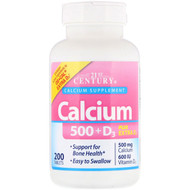 21st Century, Calcium 500 + D3 Plus Extra D3, 200 Tablets