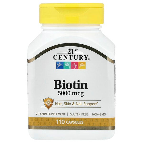 <img alt="21st Century, Biotin, 5,000 mcg, 110 Capsules" title="21st Century, Biotin, 5,000 mcg, 110 Capsules,740985271162"