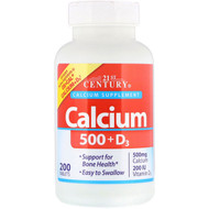 21st Century, Calcium 500 + D3, 200 Tablets