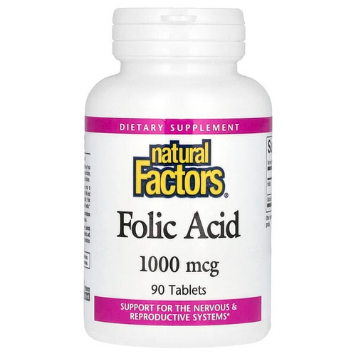 <img alt="Natural Factors, Folic Acid, 1,000 mcg, 90 Tablets" title="Natural Factors, Folic Acid, 1,000 mcg, 90 Tablets,068958012704"