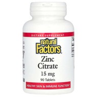 <img alt="Natural Factors, Zinc Citrate, 15 mg, 90 Tablets" title="Natural Factors, Zinc Citrate, 15 mg, 90 Tablets,068958016788"