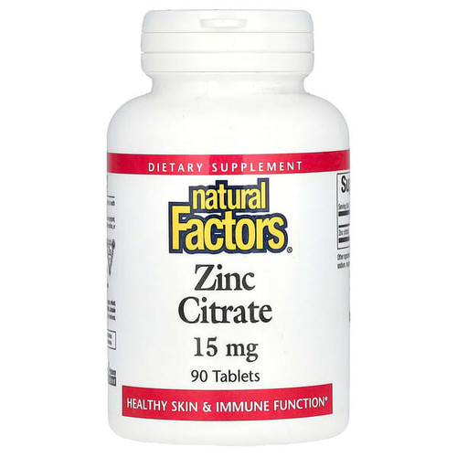 <img alt="Natural Factors, Zinc Citrate, 15 mg, 90 Tablets" title="Natural Factors, Zinc Citrate, 15 mg, 90 Tablets,068958016788"