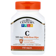 <img alt="21st Century, Vitamin C with Rose Hips, 500 mg, 110 Tablets" title="21st Century, Vitamin C with Rose Hips, 500 mg, 110 Tablets,740985210024"