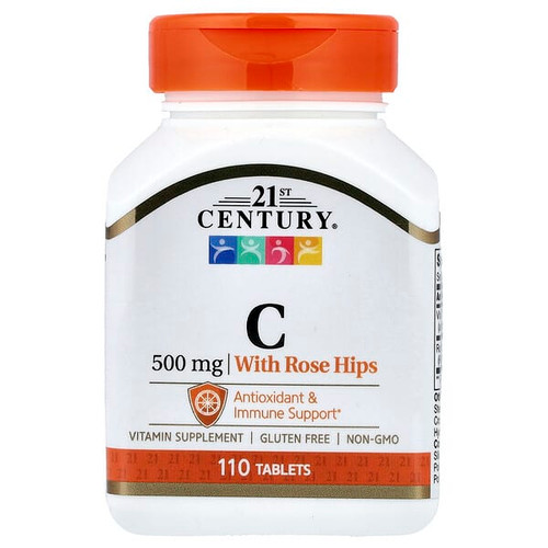 <img alt="21st Century, Vitamin C with Rose Hips, 500 mg, 110 Tablets" title="21st Century, Vitamin C with Rose Hips, 500 mg, 110 Tablets,740985210024"