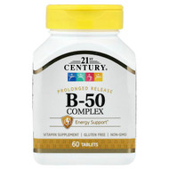 <img alt="21st Century, B-50 Complex, Prolonged Release, 60 Tablets" title="21st Century, B-50 Complex, Prolonged Release, 60 Tablets,740985222515"
