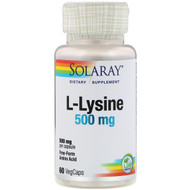<img alt="Solaray L-Lysine - 500 mg - 60 Vegetarian Capsules" title="Solaray L-Lysine - 500 mg - 60 Vegetarian Capsules,076280049404"