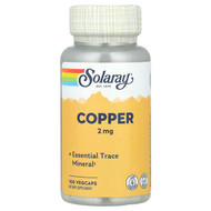 <img alt="Solaray, Copper, 2 mg, 100 VegCaps" title="Solaray, Copper, 2 mg, 100 VegCaps,076280459319"