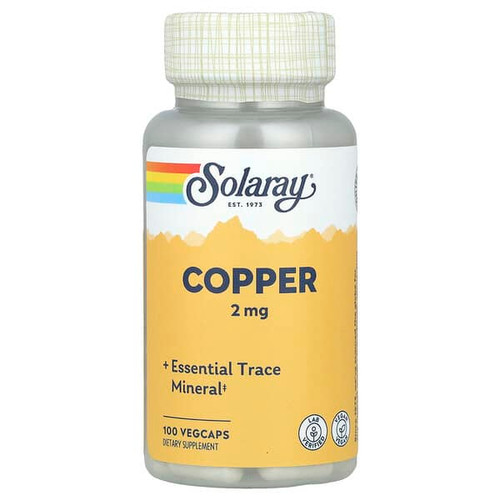 <img alt="Solaray, Copper, 2 mg, 100 VegCaps" title="Solaray, Copper, 2 mg, 100 VegCaps,076280459319"