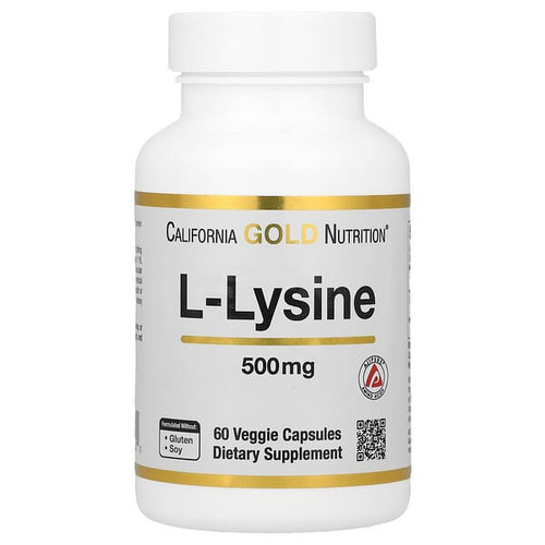 <img alt="California Gold Nutrition, L-Lysine, 500 mg, 60 Veggie Capsules" title="California Gold Nutrition, L-Lysine, 500 mg, 60 Veggie Capsules,898220011322"