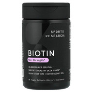 <img alt="Sports Research, Biotin, 10,000 mcg, 30 Veggie Softgels" title="Sports Research, Biotin, 10,000 mcg, 30 Veggie Softgels,023249011385"