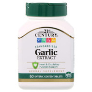 <img alt="21st Century, Garlic Extract, Standardized, 60 Enteric Coated Tablets" title="21st Century, Garlic Extract, Standardized, 60 Enteric Coated Tablets,740985218402"