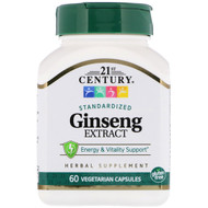 <img alt="21st Century, Ginseng Extract, Standardized, 60 Vegetarian Capsule" title="21st Century, Ginseng Extract, Standardized, 60 Vegetarian Capsule,740985213001"