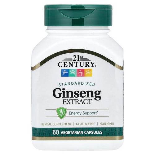 <img alt="21st Century, Ginseng Extract, Standardized , 60 Vegetarian Capsule (100 mg per Capsule)" title="21st Century, Ginseng Extract, Standardized , 60 Vegetarian Capsule (100 mg per Capsule),740985213001"